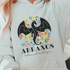 Abraxos Botanical Boutique Hoodie Hooded Sweatshirt | OFFICIALLY LICENSED | Sarah J. Maas Throne of Glass ToG Thirteen Darkness Claims Us