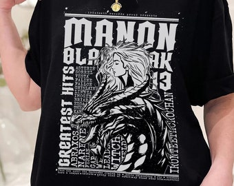 Manon Blackbeak Greatest Hits Concert Tee | OFFICIALLY LICENSED | Sarah J. Maas SJM Throne of Glass ToG Abraxos The Thirteen 13 Band Vintage