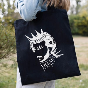 I'll be the Villain for You Tote Library Book Bag | Raven Kennedy Plated Prisoner Series Auren Commander Rip Slade King Ravinger Midas Glow