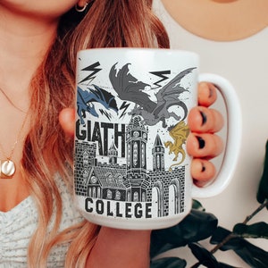 Basgiath War College Campus Mug | OFFICIALLY LICENSED | Rebecca Yarros Fourth Wing Iron Flame Empyrean Merch Mugs Tea Coffee Oversized Mugs