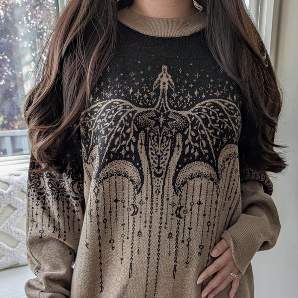 Celestial Dragon Relaxed Fit Knit Sweater