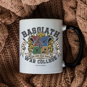 Basgiath War College Crest Mug | OFFICIALLY LICENSED | Rebecca Yarros Fourth Wing Iron Flame Empyrean Merch Large Coffee Tea Tumbler Bottle