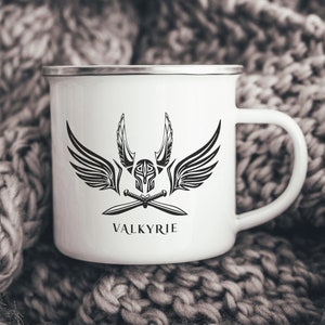 Valkyrie Illyrian Training Camp Camping Mug | OFFICIALLY LICENSED | A Court of Silver Flames Sarah J. Maas Coffee Tea Mug Tumbler Nesta Gwen