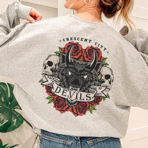 Crescent City Pack of Devils Sweatshirt | OFFICIALLY LICENSED | Sarah Maas Sjm Crewneck Danika House of Earth and Blood HoSaB Ithan Holstrom