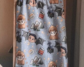 Feysand ACOTAR Sherpa Fleece Blanket | OFFICIALLY LICENSED | Sarah J. Maas Sjm Velaris City of Starlight Baby Blanket Bookworm Gifts Throw