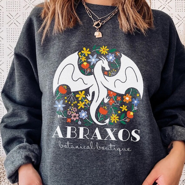 Throne of Glass Abraxos Botanical Wildflower Boutique ToG Sweatshirt | OFFICIALLY LICENSED | Sarah J. Maas Sjm Manon Blackbeak The Thirteen