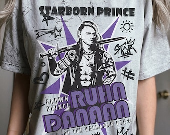 Ruhn Danaan Starborn Prince Vintage Bootleg Retro T-Shirt | OFFICIALLY LICENSED | Sarah J. Maas SJM House of Earth Blood Sky Bryce Bookish
