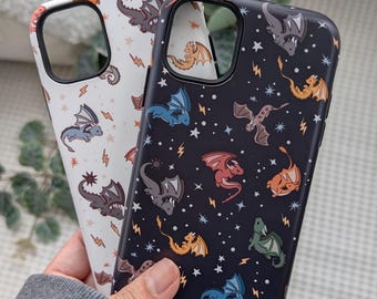 Licensed Fourth Wing Chibi Dragons Tough Phone Cases with Cute Tairn Andarna