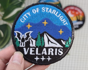 Retro Velaris National Park City Of Starlight Circle Patch | ACOTAR