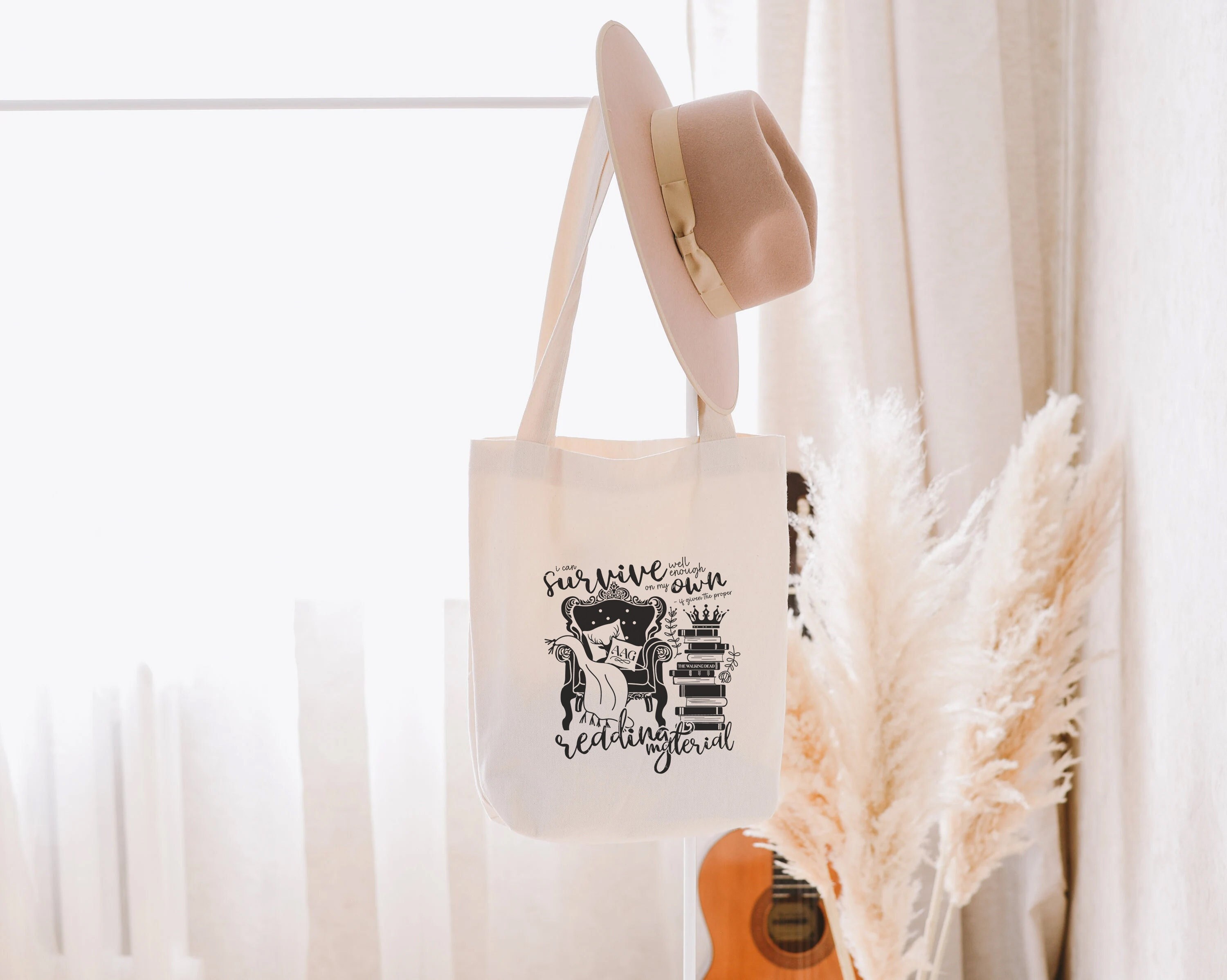 I Can Survive Well Enough on My Own Tote Bag | OFFICIALLY LICENSED | Sarah J. Maas SJM Throne of Glass ToG Library Book Tote Aelin Dorian