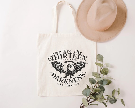 Throne of Glass Thirteen From Now Until the Darkness Claims Us Tote Bag | OFFICIALLY LICENSED | Sarah J Maas Sjm ToG Manon Blackbeak Dorian