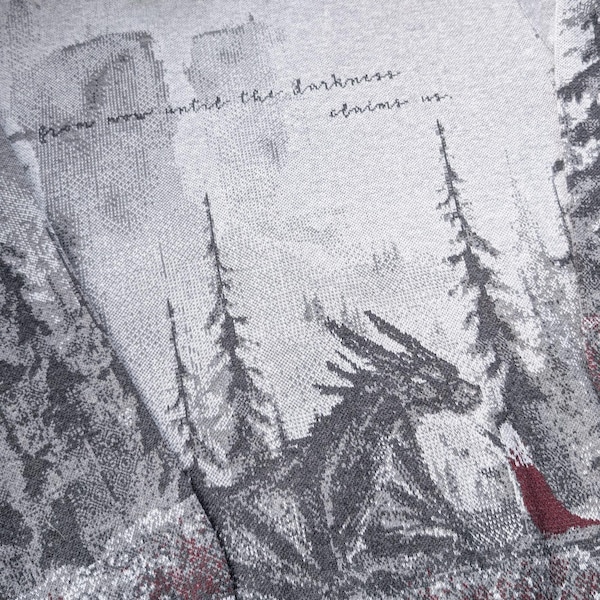 The Thirteen Knit Cardigan | Manon Blackbeak and Abraxos From Now Until The Darkness Claims Us Bookish Sweater