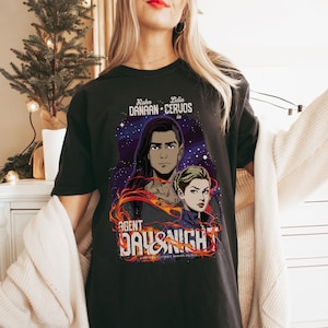 Agent Day & Night T-Shirt | House of Flame and Shadow sjm | OFFICIALLY LICENSED | HOFAS Crescent City 3 Ruhn Danaan Lidia Cervos Daybright