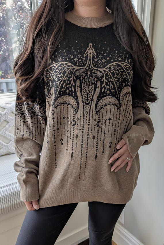 Celestial Dragon Relaxed Fit Knit Sweater - Etsy