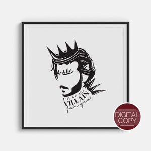 I'll Be The Villain For You Plated Prisoner Series Digital Print | Raven Kennedy Books Gild Glint Gleam Glow King Slade Ravinger Auren Rip