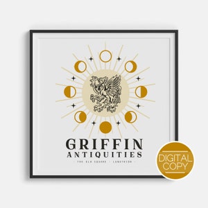 Griffin Antiquities Digital Print Crescent City | OFFICIALLY LICENSED | SJM acotar Sarah J Maas | Lunathion Old Square House of Earth &Blood