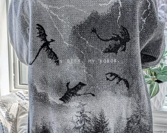 Cárdigan de punto It's Been My Honor / Threshing Day Fourth Wing Rebecca Yarros Iron Flame Onyx Storm Liam Mairi Dragons Sweater