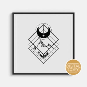 Impresión digital de Ramiel Climb the Mountain / CON LICENCIA OFICIAL / Nesta Gwen Emerie Cassian Sjm / Rito de sangre ilirio / ACOTAR Acosf Impresión artística