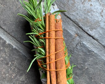 Rosemary Cinnamon White Sage Smudge Stick