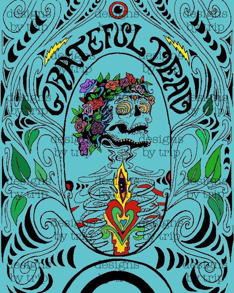 Grateful Dead Digital Art | Etsy