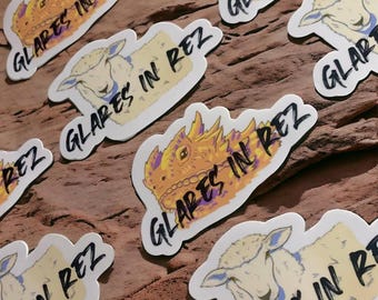 Glares In Rez Stickers | Native | Navajo