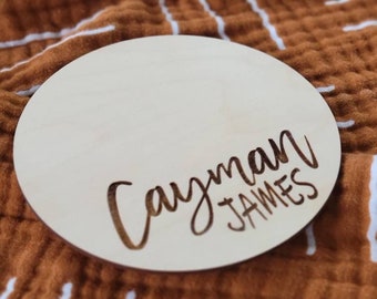 Footprint Baby Name Sign, Birth Announcement, Custom Baby Name, Newborn Photo Prop, Hospital Announcement, Newborn Name Sign, Keepsake