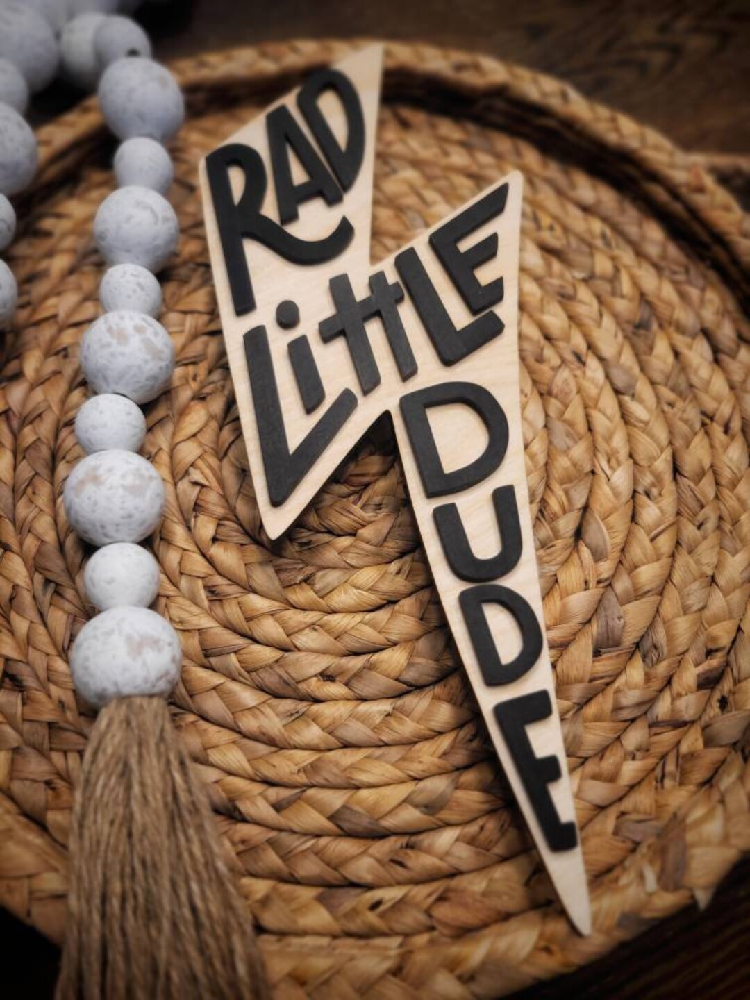 String. Sign Rad Rad Little Dude Sign, Lightning Bolt Sign, Boy Sign, Wall Decor ...