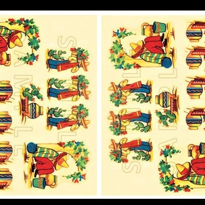 Vintage Mexican Decal Sticker Small - Instant Digital Download