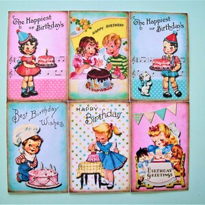 NEW Reproduction Vintage 1950s 1960s Set Cards/Envelopes - 6 Pack.  Choose Design...