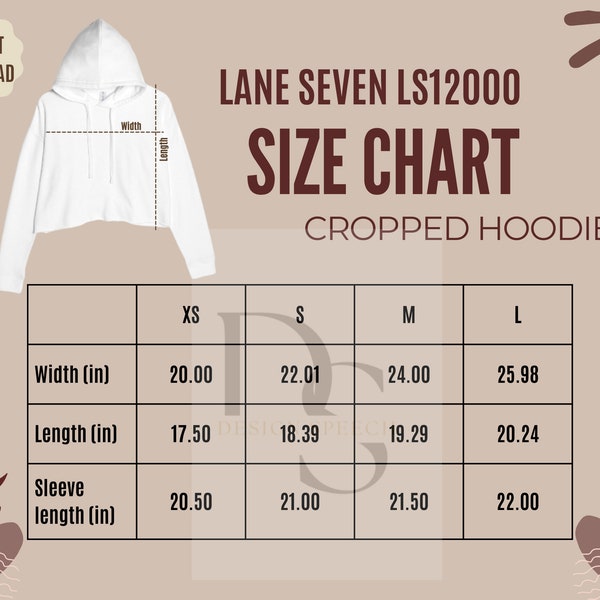 Size Chart for Lane Seven Ls12000 - Etsy