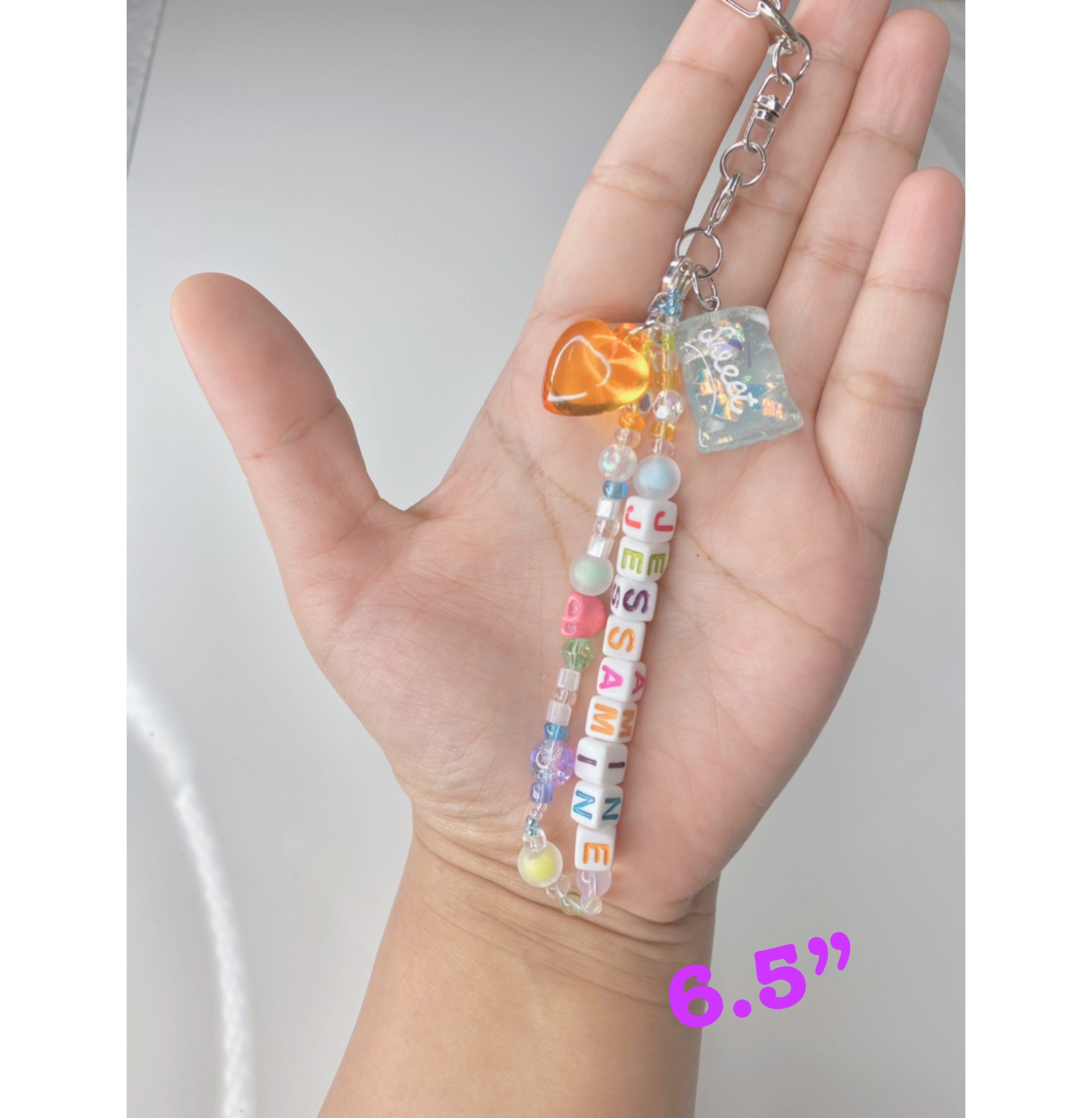 Personalized phone charm keychain cute phone accessory Etsy