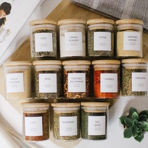 Best Spice Jars With Bamboo Lids + Labels - Caitlin Marie Design