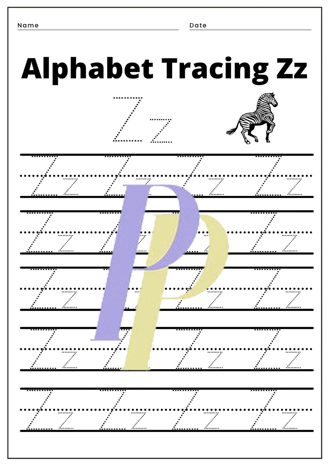 whole alphabet tracing pages set kids educational game etsy
