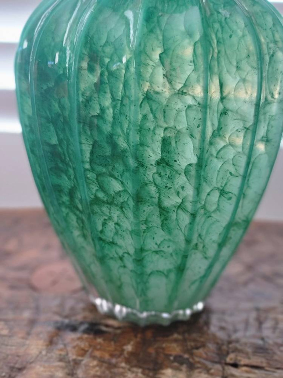 White Cristal Glass Vase Made in Italy Etsy