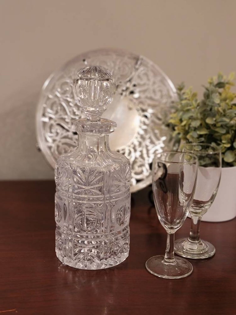 Lead Crystal Decanter Etsy