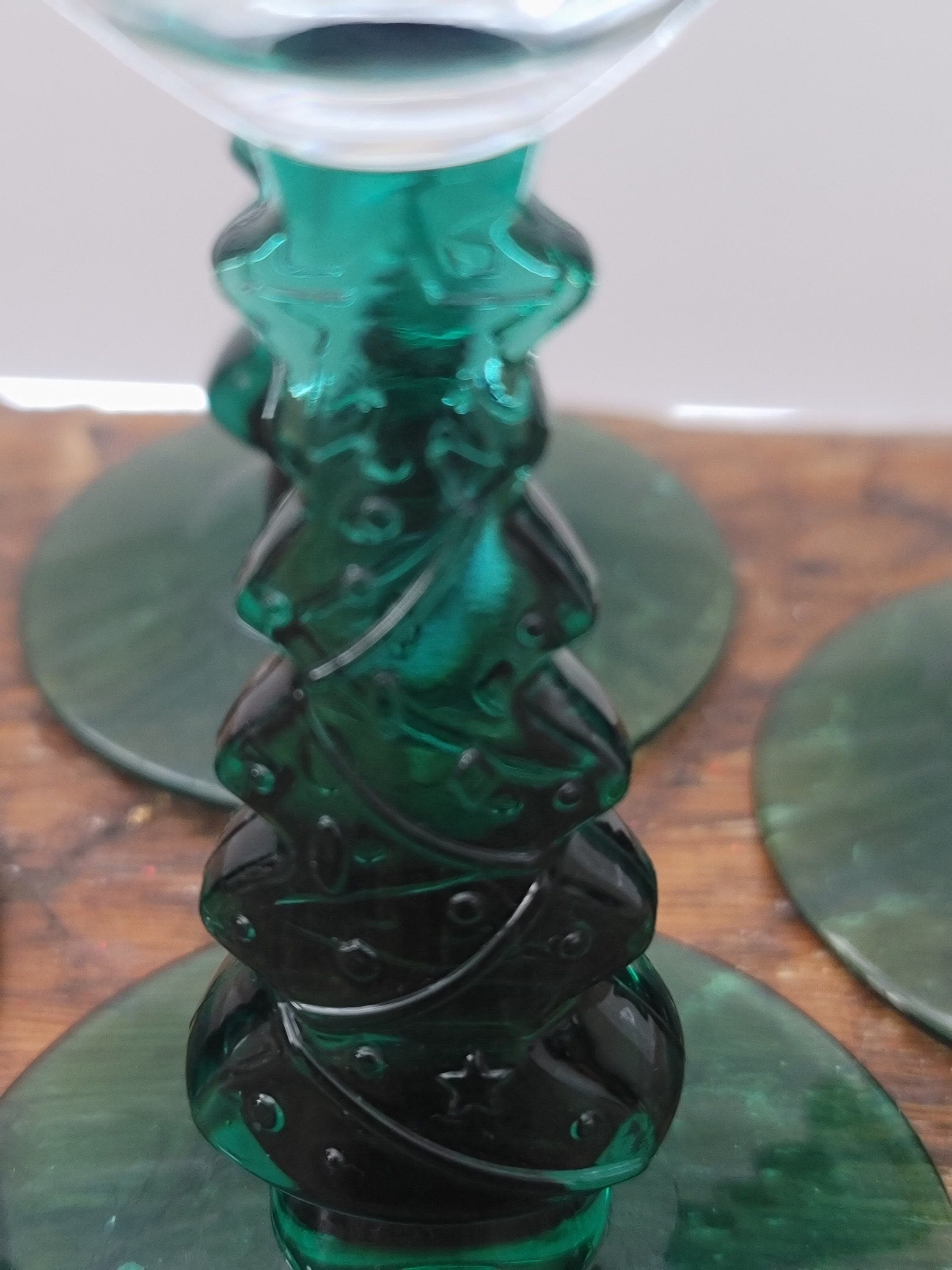 Waechtersbach christmas tree wine glasses