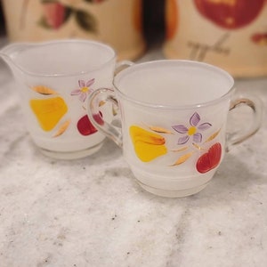 Bartlett-Collins Handpainted Open Sugar and Creamer set