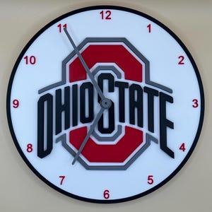 Ohio State | Wall Decoration | OSU Logo | Clock | College