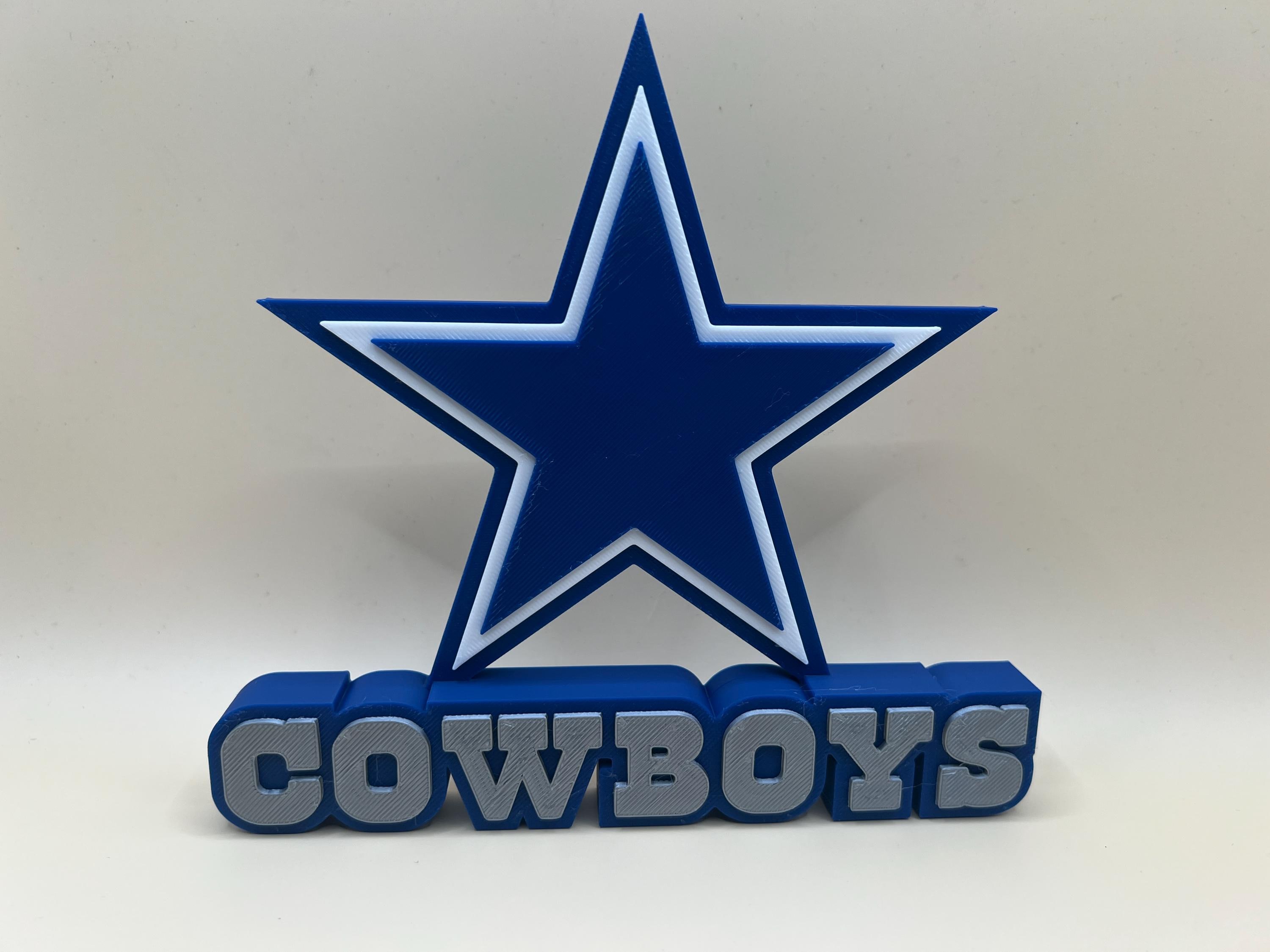 Cowboys Star Dallas Cowboys Metal Sign Dallas Cowboys Desk Decoration Cowboys  Logo Shelf Sitter Football, image size:3000x2250