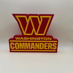 Washington Commanders | Desk Decoration | Commanders Logo | Shelf Sitter | Football