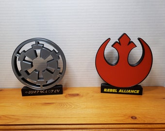 Star Wars Desk Decoration; Star Wars Wall Decoration; Rebel Alliance; Galactic Empire; Jedi Order; Personalization; Star Wars Insignia