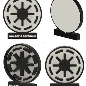 Star Wars Desk Decoration; Star Wars Wall Decoration; Galactic Republic; Personalization; Star Wars Insignia