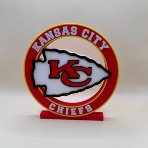 Kansas City Chiefs | Desk Decoration | Chiefs Logo | Shelf Sitter | Football