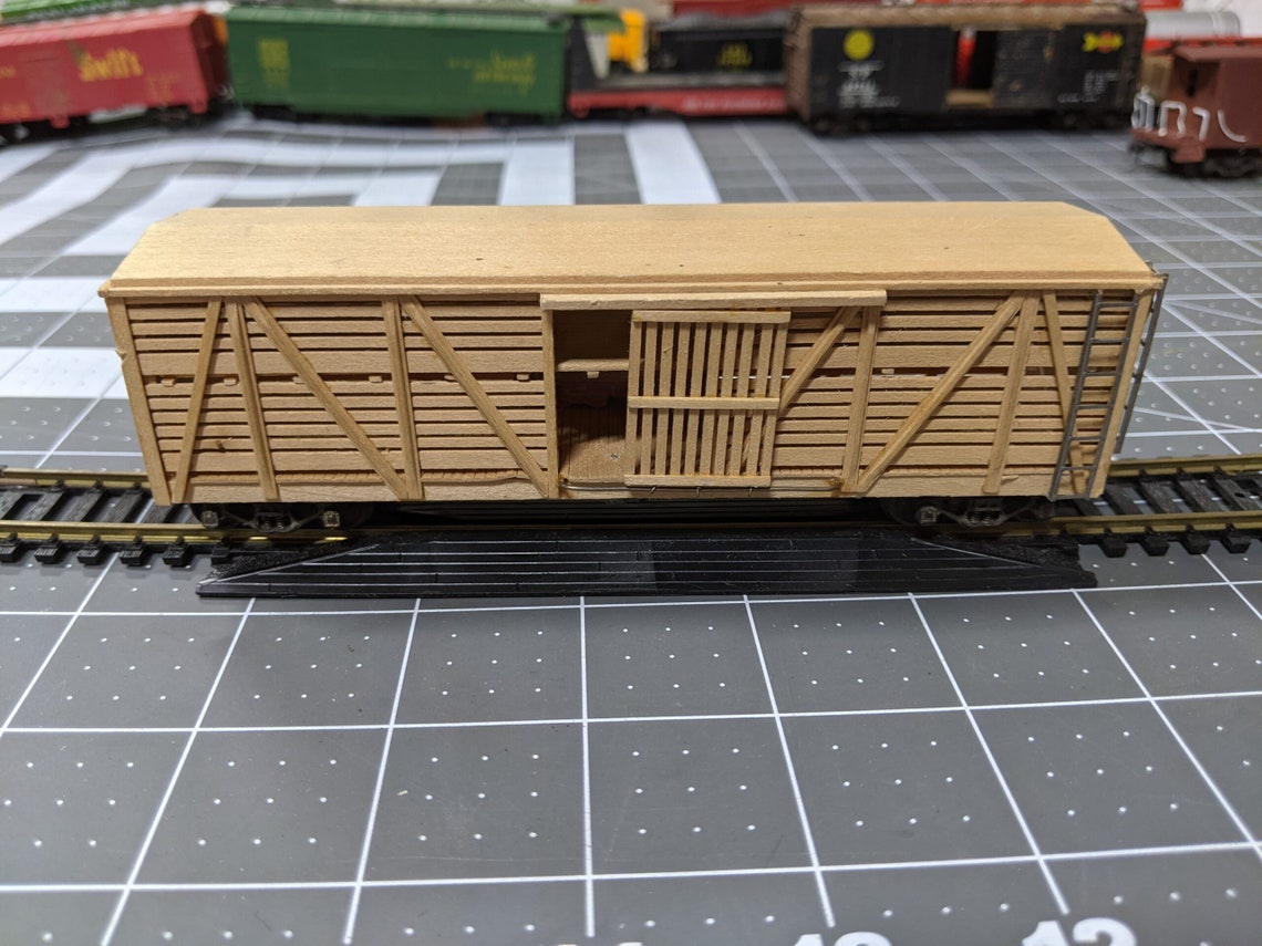 Unpainted HO Scale Wooden Stock Car Etsy
