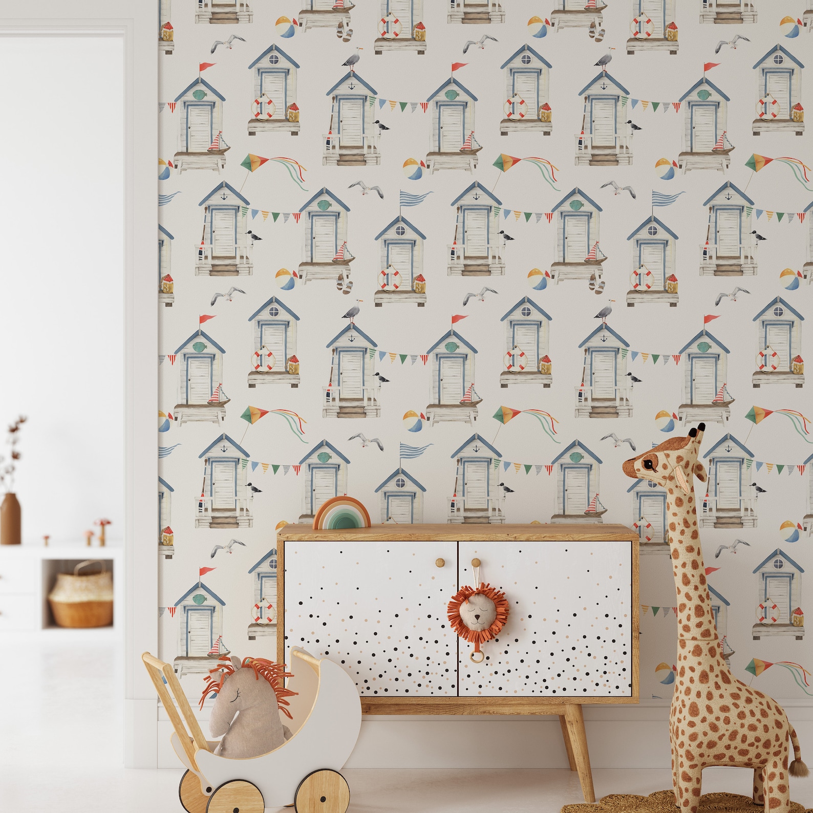 Boys Wallpaper Peel and Stick Nursery Wall Decor Kids Wallpaper Renter ...