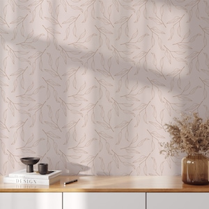 Boho Peel and Stick Wallpaper Minimalist Mural Boho Wallpaper Bohemian Wallpaper Minimalist Wallpaper