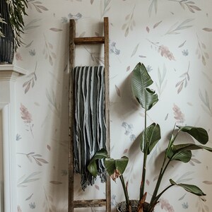 Removable Wallpaper Floral Peel and Stick Wallpaper - Spring Wallpaper Hand Drawn Baby Room Wallpaper Watercolor Wallpaper Boho EZW229 immagine 5