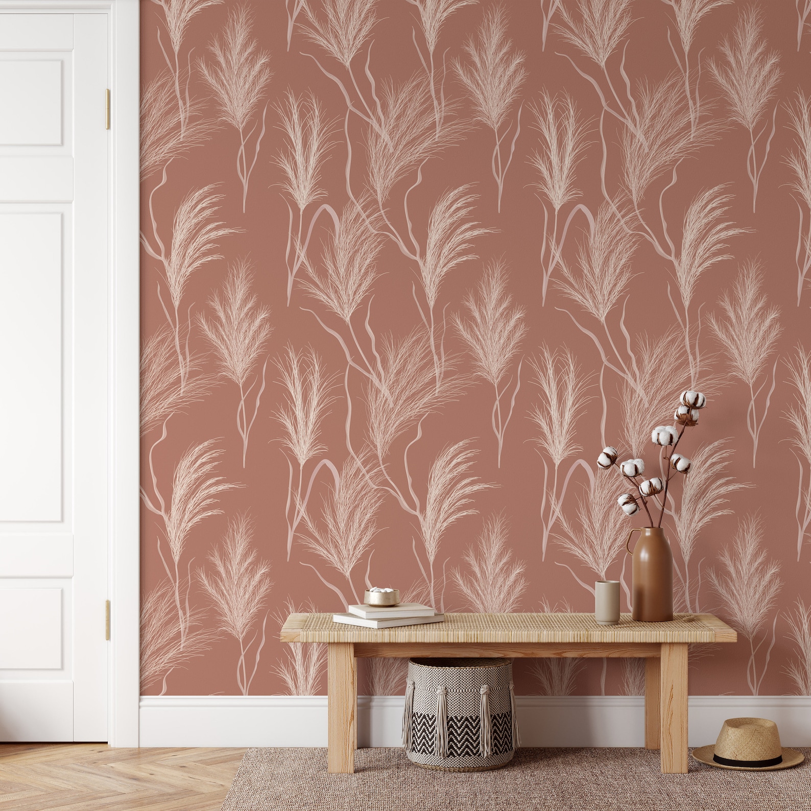 Peel and Stick Wallpaper Terracotta Wallpaper Removable - Etsy