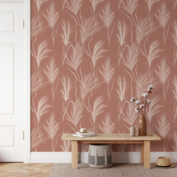 Peel and Stick Wallpaper Terracotta Wallpaper Removable - Etsy