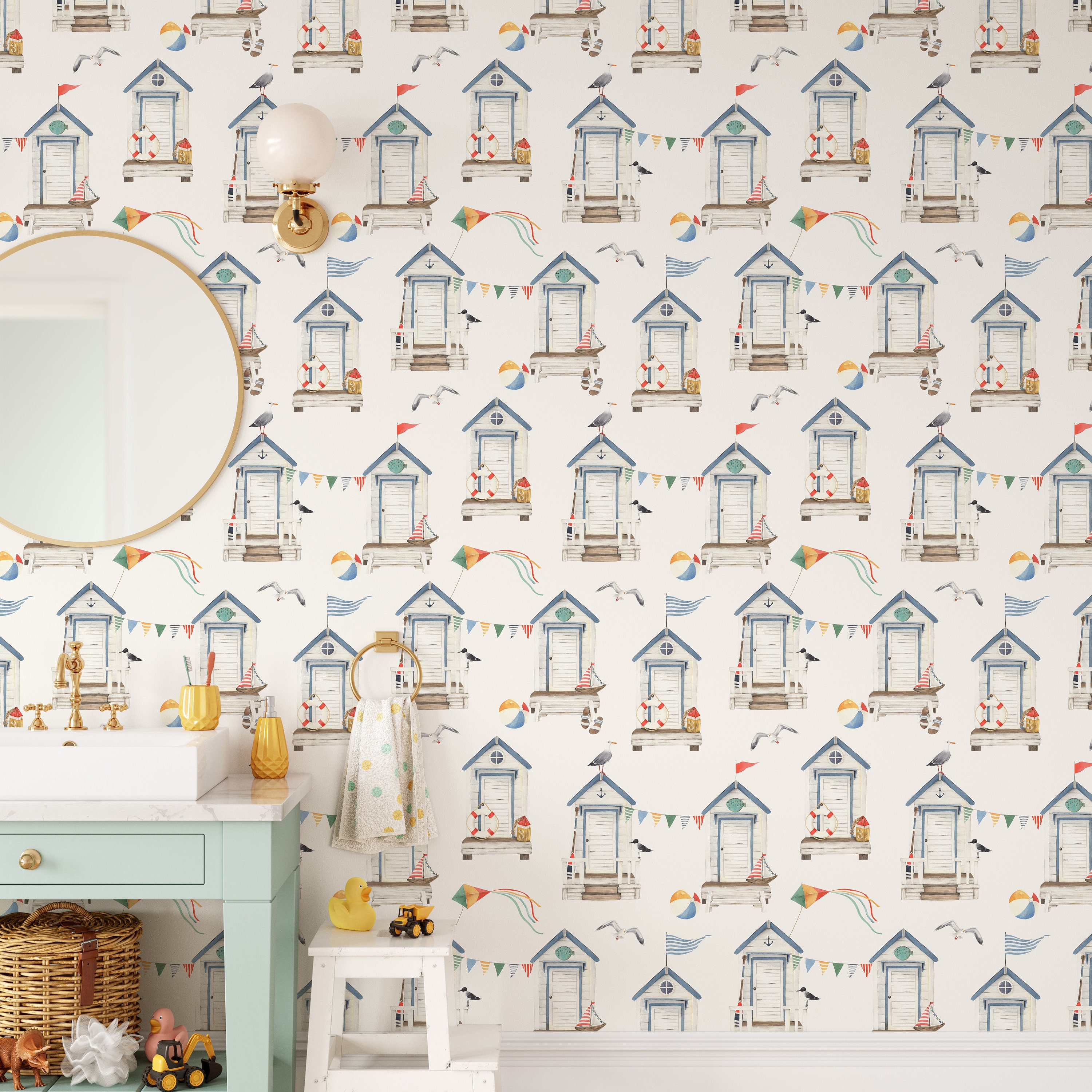 Boys Wallpaper Peel and Stick Nursery Wall Decor Kids Wallpaper Renter ...